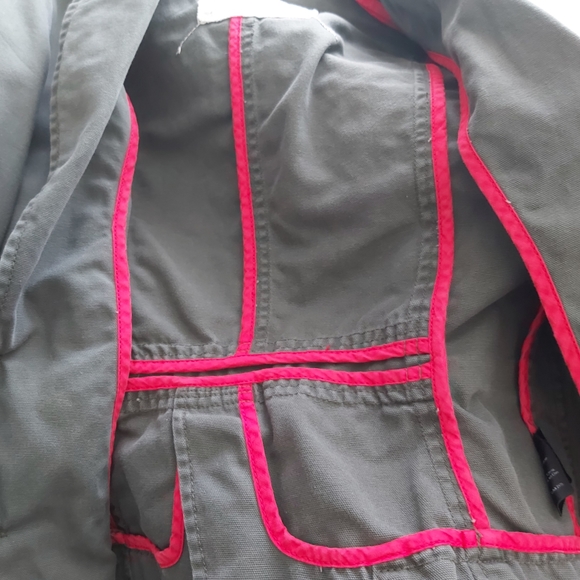 Aritzia Talula sage olive green denim jean cotton blazer style jacket - Picture 11 of 14